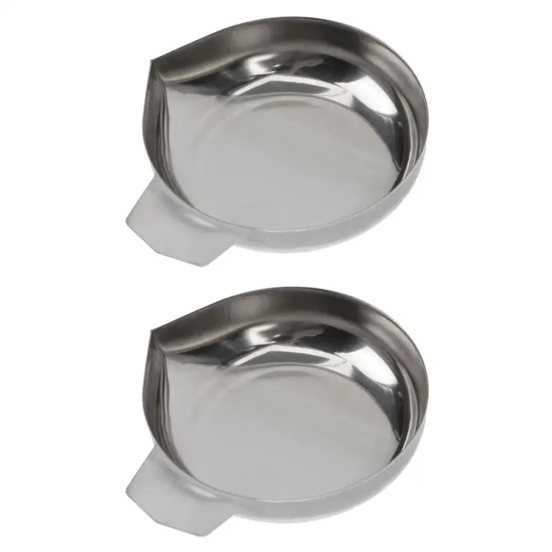 

2pcs Electronic Scale Trays Stainless Steel Gems Weight Trays for Small Scale (Silver)