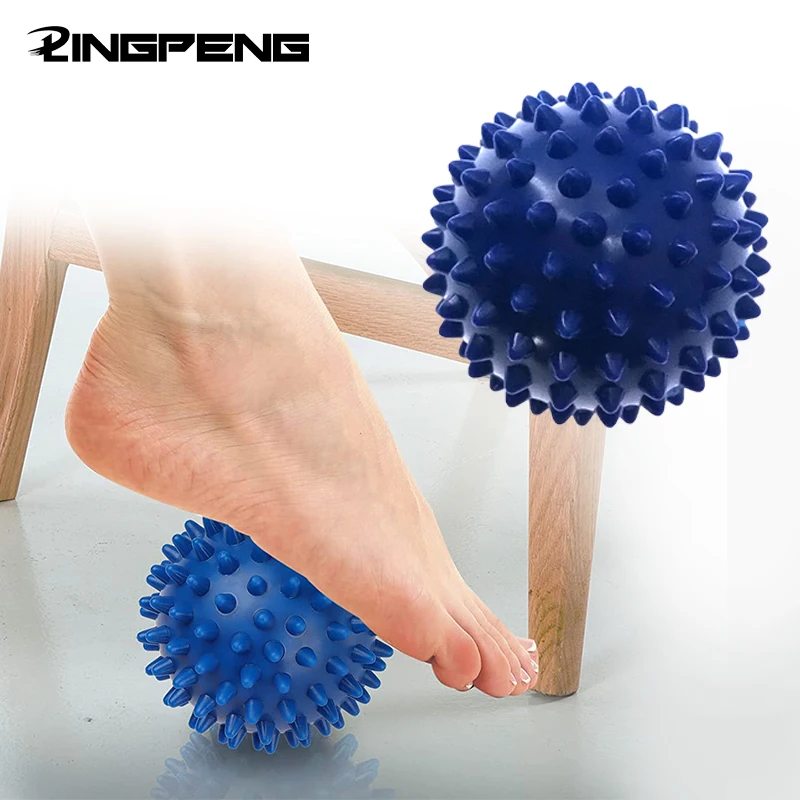 Spiky Massage Balls 9cm for Foot Back Muscles Soft to Firm Spiked Massager Roller Orb for Plantar Fasciitis Therapy Deep Tissue