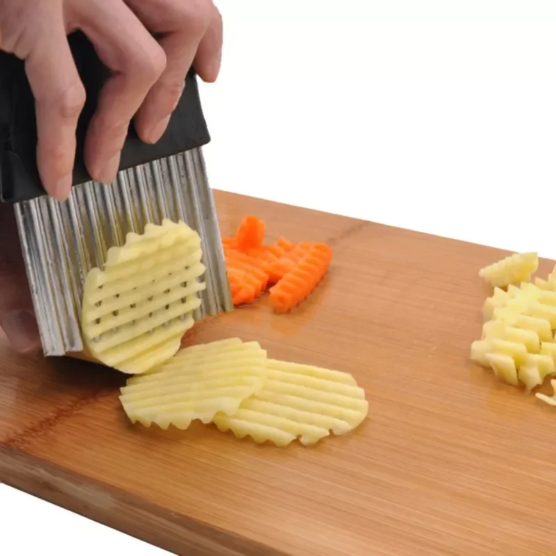 

Stainless Steel Potato Chips Making Peeler Cutter Vegetable Kitchen Knives Fruit Tool Knife Accessories Wavy Cutter