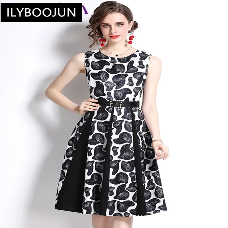 

Women Spring & Summer Elegant Jacquard Dress Festa High Quality Cocktail Party Robe Vintage Designer A-Line Vestidos