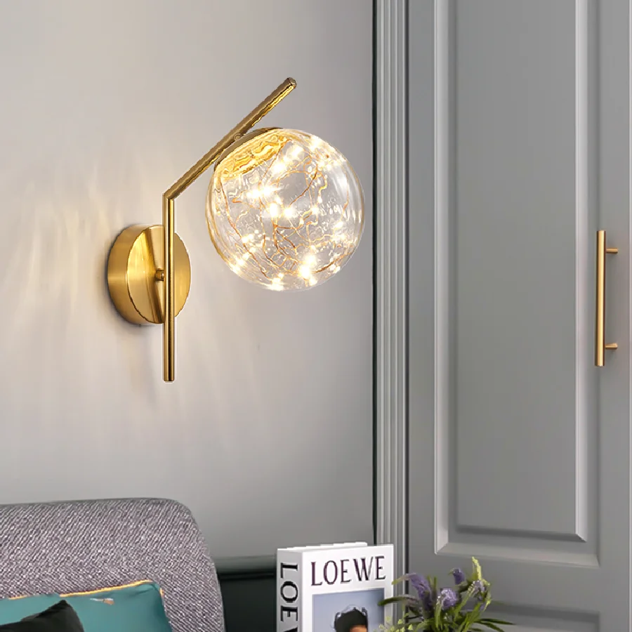 

Светодиодный настенный светильник в скандинавском стиле, лампа для гостиной, спальни, коридора, чердака, прикроватный светильник, современ...