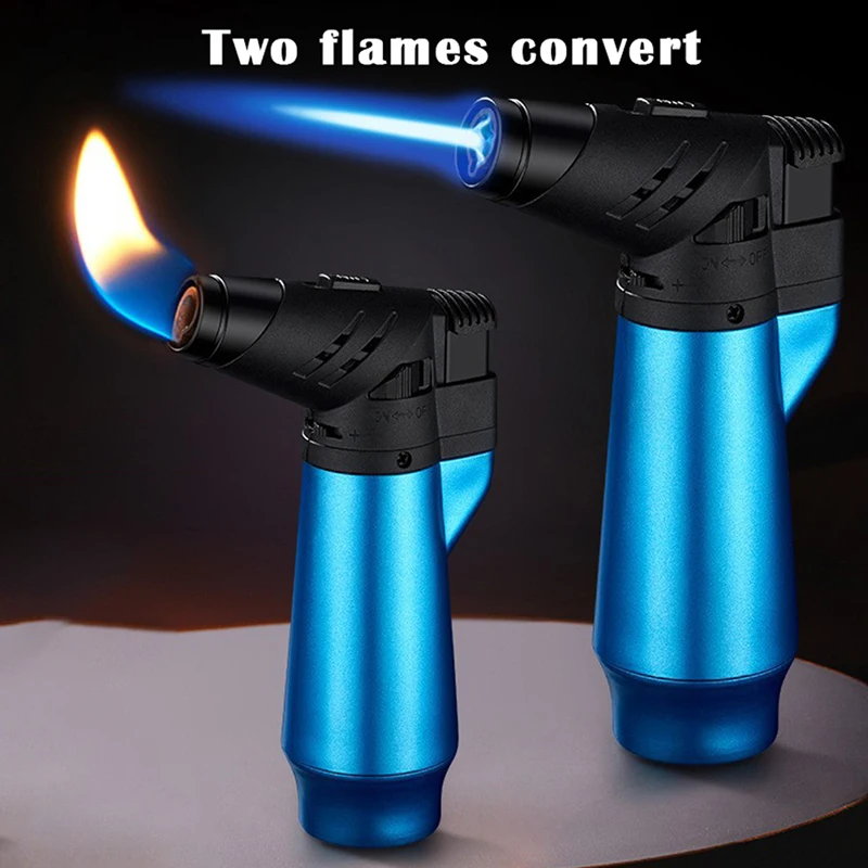 

Jet Flame Lighter Refillable Gas Torch Lighter Nozzle Flamethrower Potable Windproof Cigar Lighter Adjustable Flame Gun