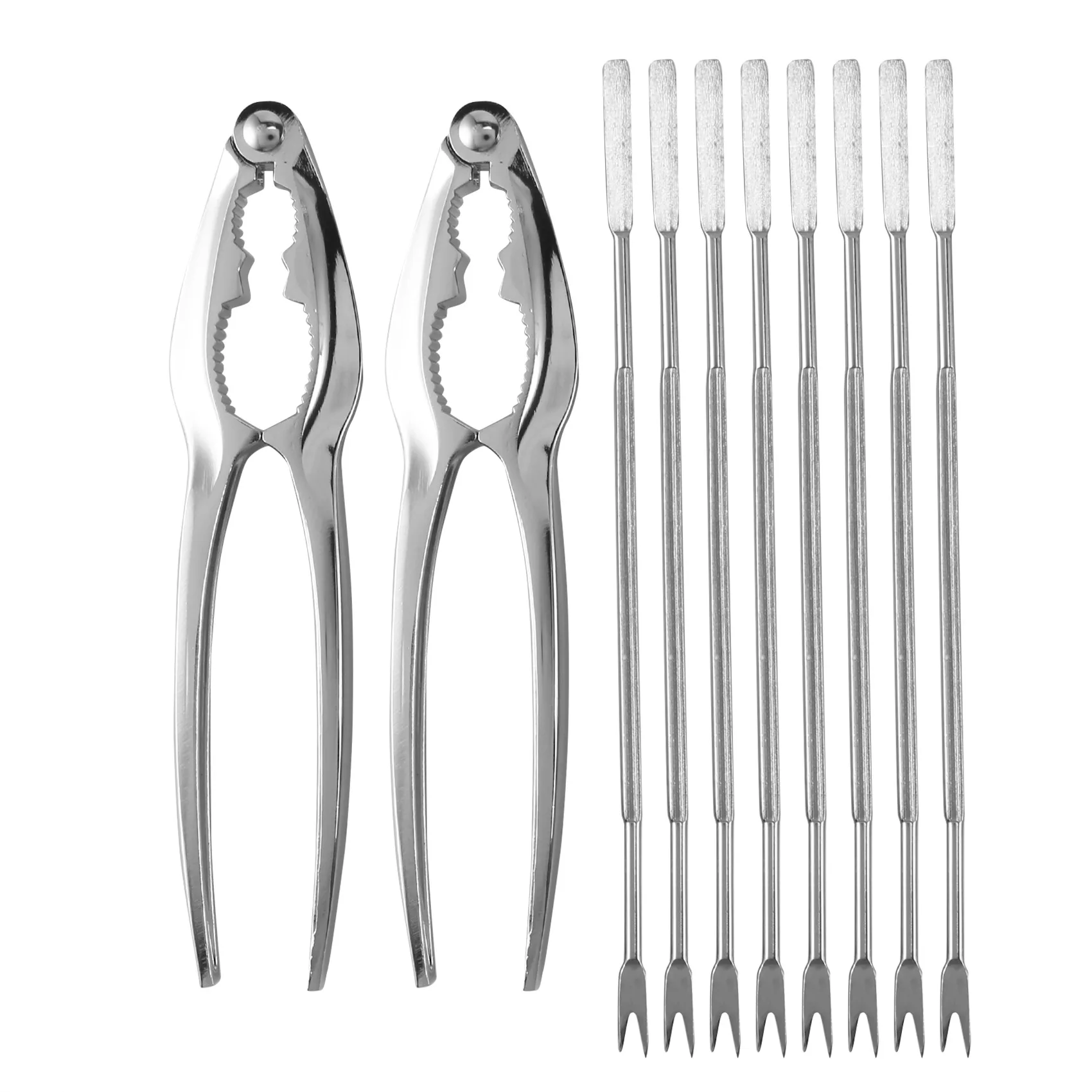 

Seafood Tools Set Including 8 Forks and 2 Lobster Crab Crackers Nut Cracker Set Seafood Tool Kit Nut Cracker Tool