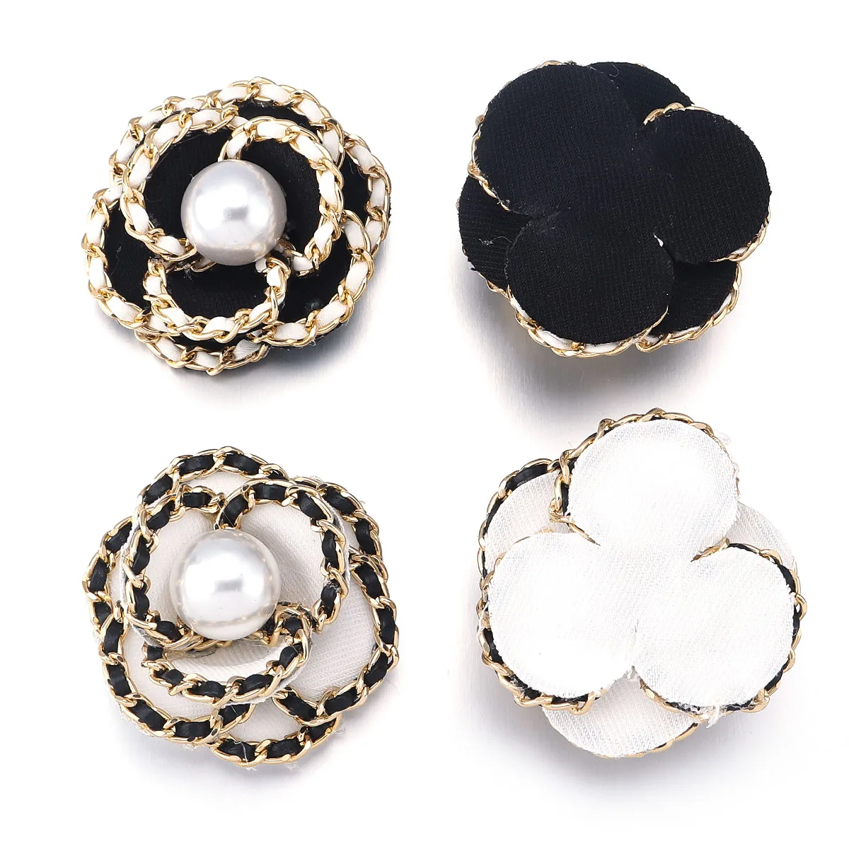 6 см металлическая цепочка с жемчугом и камелией аксессуары для волос серьги