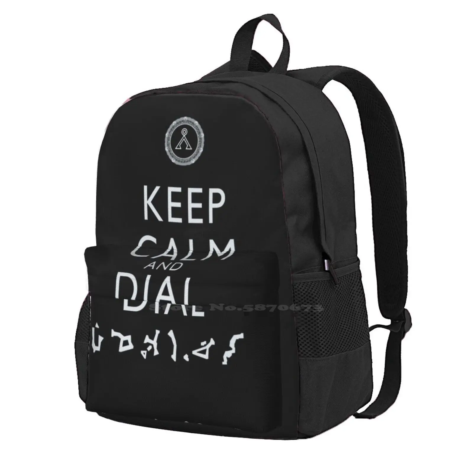 

Keep Calm And Dial Earth School Bag Big Capacity Backpack Laptop 15 Inch Stargate Sg1