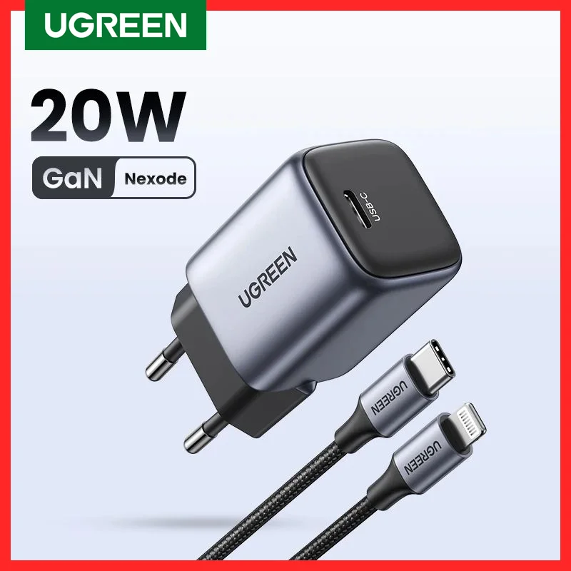 

Устройство зарядное сетевое UGREEN, 20/30 Вт, USB Type-C