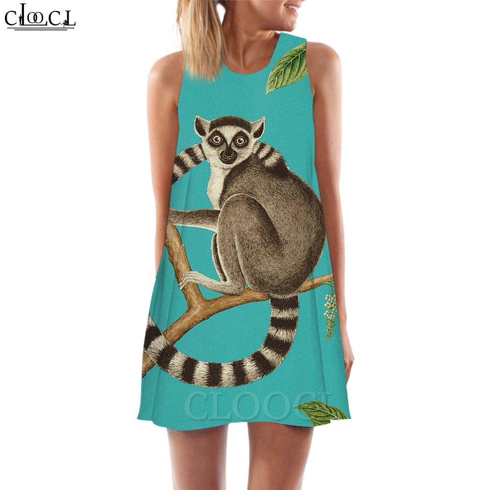 CLOOCL Гавайское модное женское пляжное платье с узором дождевого леса и травкой