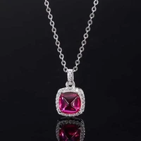 new fashion trend s925 silver inlaid 5a zircon gems ruby sugar tower inlaid diamond pendant earrings for ladies