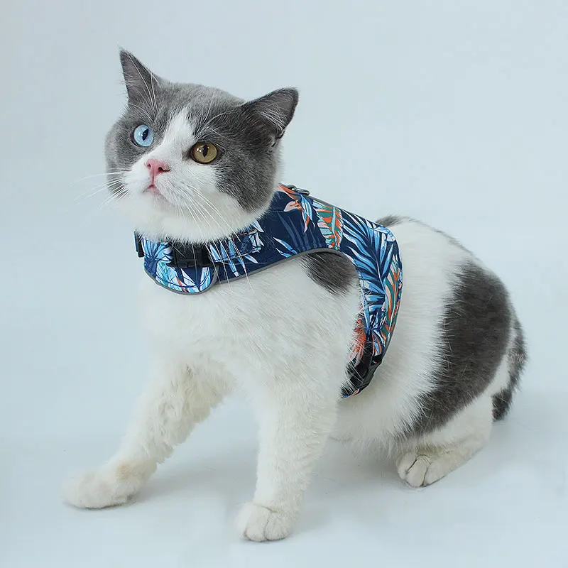 

Reflective Cat Vest Breathable Adjustable Anti-escape Pet Harness Set Small And Medium-sized Dog Walking Leash Pet Supplies