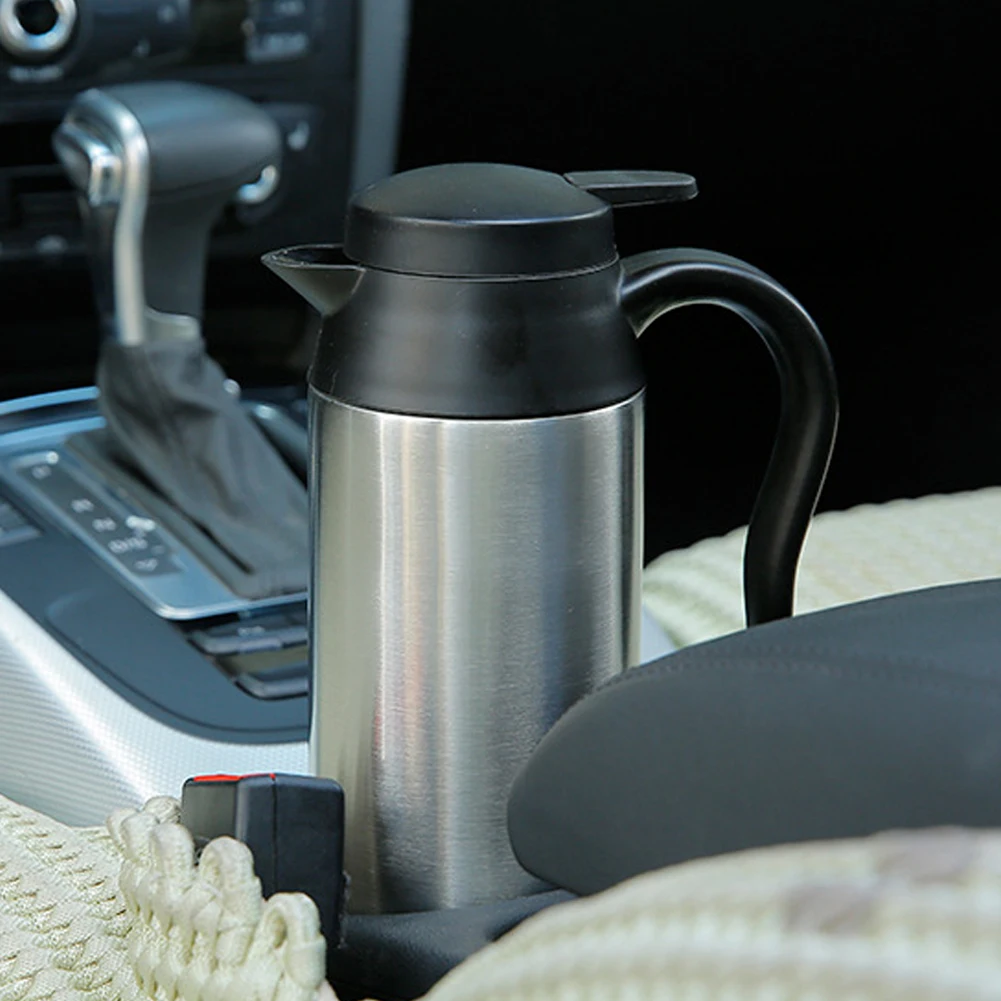 750/1200 мл автомобильная чашка с электрическим подогревом 12 В/24 В из нержавеющей