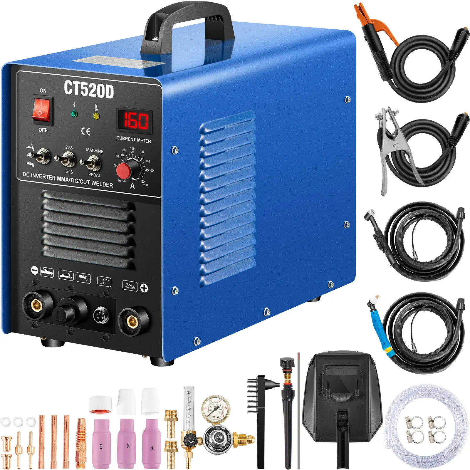 

Blue 3 In 1 Inverter Welder 50A Plasma Cutter CUT/TIG/MMA Welding Machine