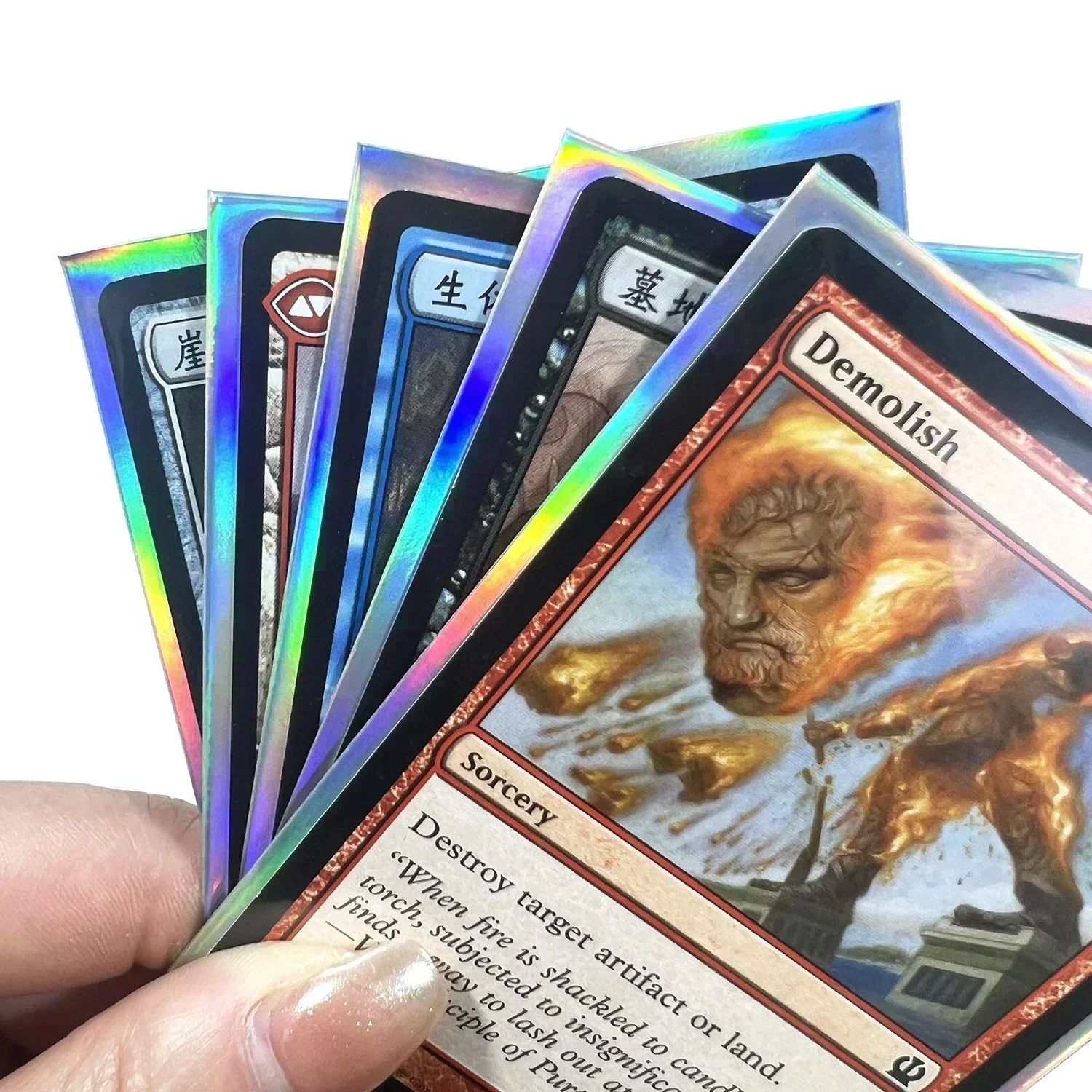 60 шт. цельный чехол для карточек из фольги милый голографический Uta коллекционных