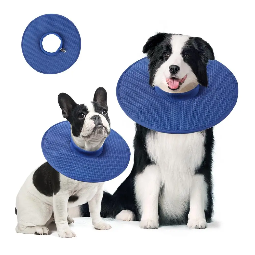 

1pc Dog Cone Collar Alternative After Surgery Anti-lick Anti-bite Cooling Elizabeth Circle For Large Medium Small Dogs