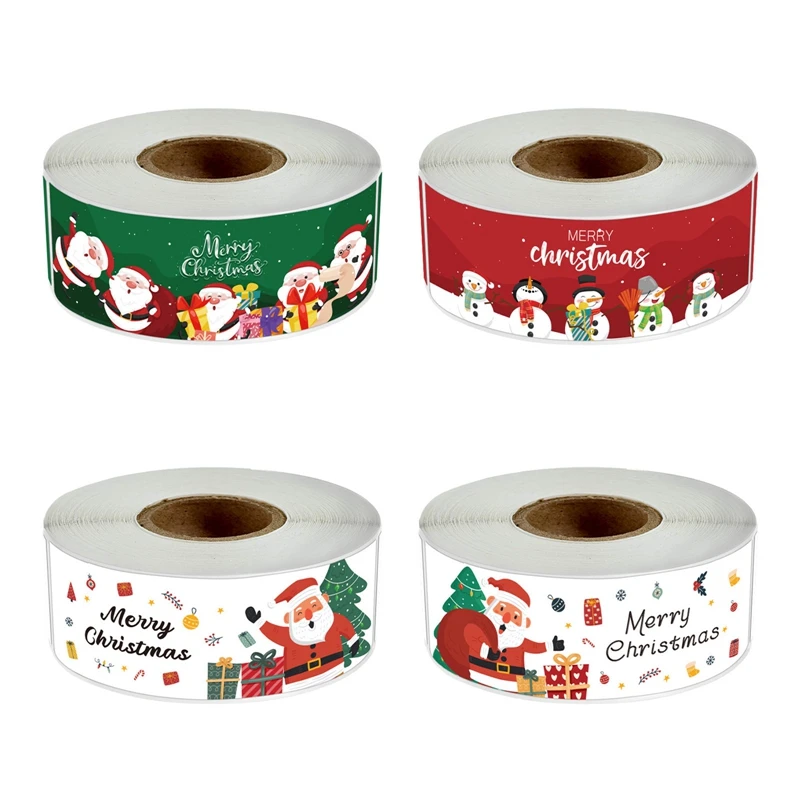 

120PCS Merry Christmas Stickers Holiday Decorative Presents Labels Decals Christmas for Business Package Gift Wrapping