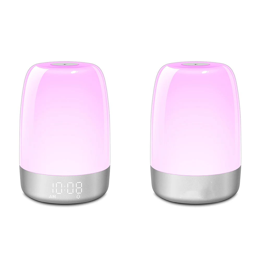 

Wake-Up Night Light Sunrise Bedside Lamp for Bedrooms RGB Ambient Nightstand Lights Snooze Mode Wake-Up Light Time