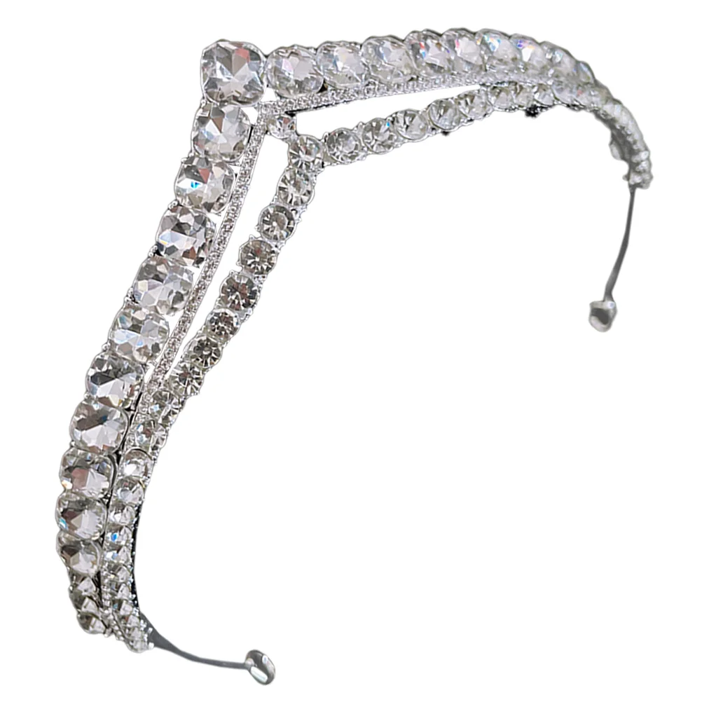 

Crown Birthday Tiara Wedding Headdress Bride Rhinestone Headpiece Girl Decorative Women Vintage