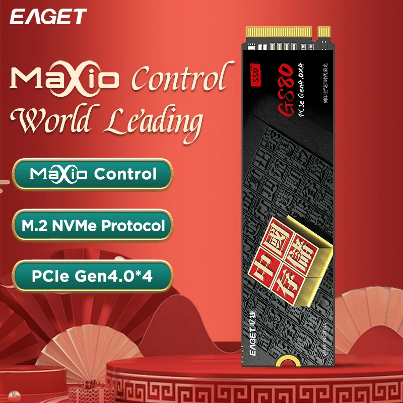 

EAGET GS80 SSD NVMe M.2 PCIe 4,0x4 протокол NVMe SSD 1 ТБ SSD 2 ТБ Внутренний твердотельный жесткий диск M2 2280 диск для PS5 ноутбук ПК