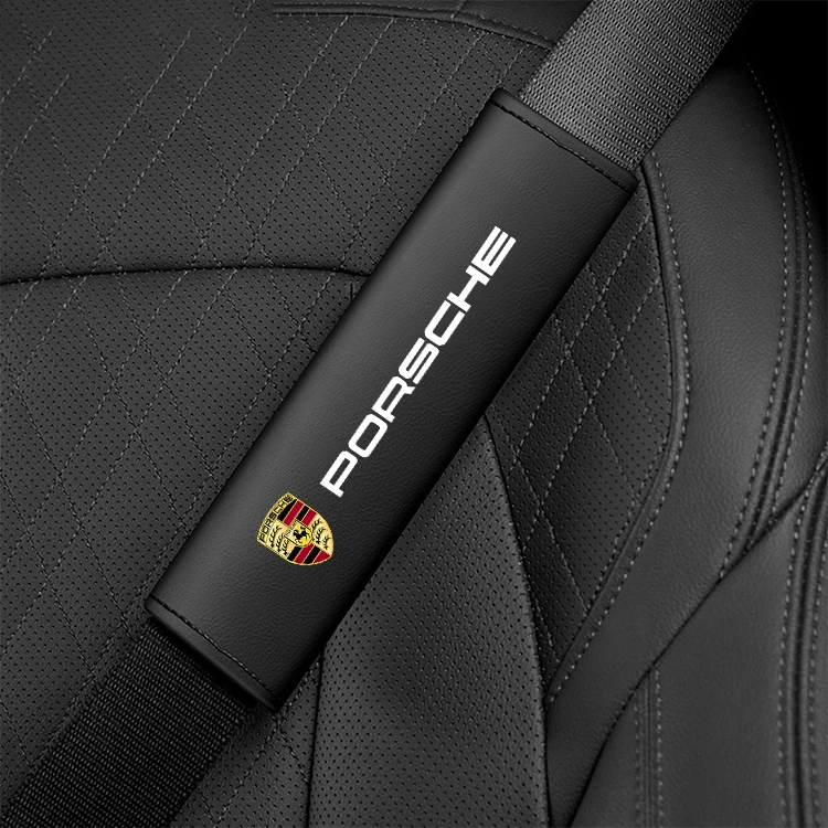 2 шт. кожаный ремень безопасности для салона автомобиля чехол на плечо Porsche Cayenne