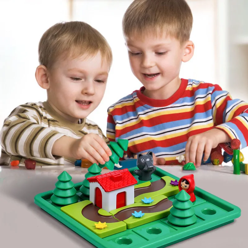 

Детские развивающие игрушки Красная Шапочка и волк тренировка логическое мышление тренировка прорыв Parentchild Interac