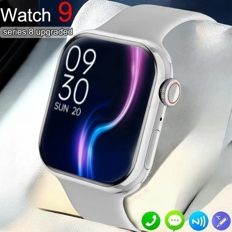 

Смарт-часы женские ультра серии 2023, умные часы для мужчин, BT звонки, водонепроницаемость, Беспроводная зарядка, экран 2,05 дюйма для Apple Watch 9