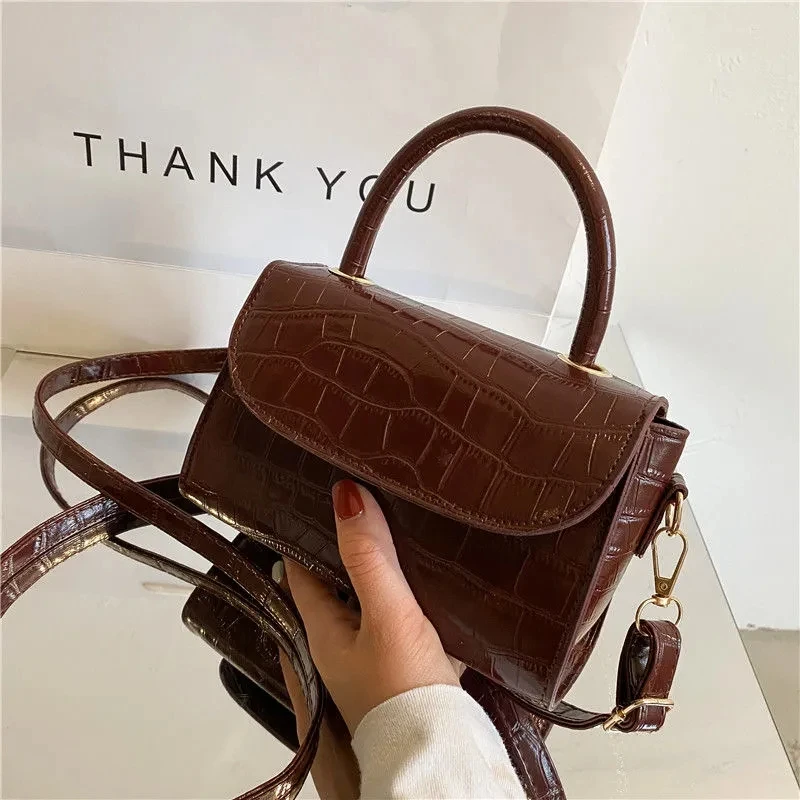

Retro Alligator PU Leather Women Purse Female Casual Shoulder Messenger Bags Flap Shoulder Top-handle Bags Crossbody Purse