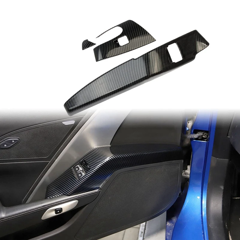 

Автомобильный оконный подъемник, отделка оконного подъемника для Chevrolet Corvette C7 2014-2019, аксессуары из АБС-углеволокна