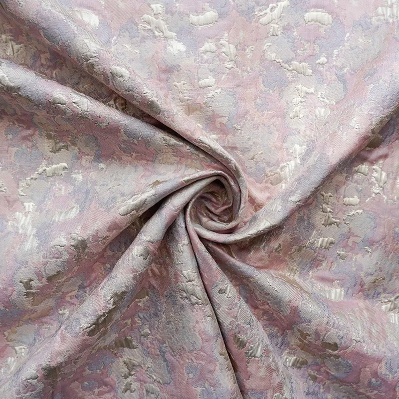 

Высококачественная рельефная ткань розового, золотого, фиолетового, розового цветов для изготовления платьев, модный дизайн, ширина 150 см, продается измерителем