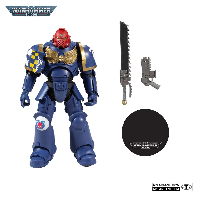 

Original Mcfarlane Warhammer 40K Ultramarines Primaris Assault Intercessor 7-Inch Movable Doll Toy Model Gift
