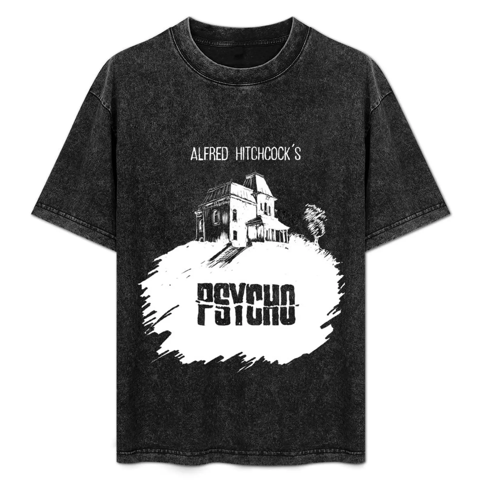 Психо Альфреда Хичкокака от Бурро! (черная футболка) Футболка дизайнерские