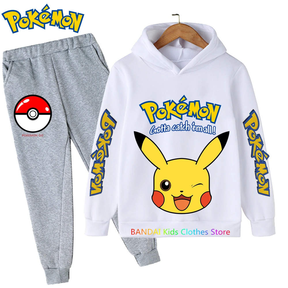 Pikachu – sweat-shirt à manches longues pour fille  pantalon  costume  manteau  décontracté