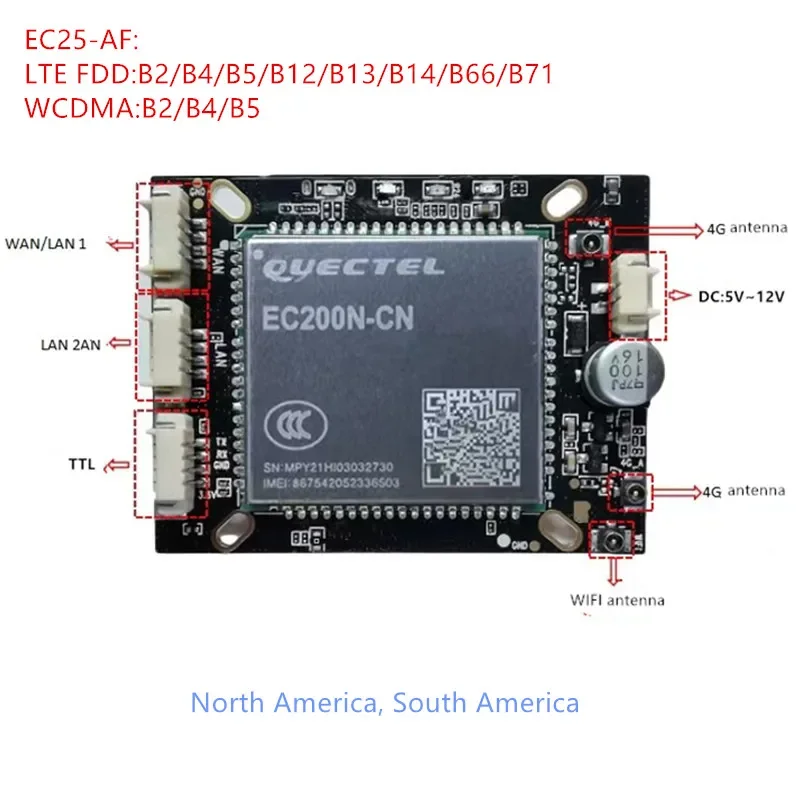 QCA9531 Модуль маршрутизатора 4G WiFi PCBA поддерживает Open-Wrt TTL WIFI маршрутизатор sim CPE
