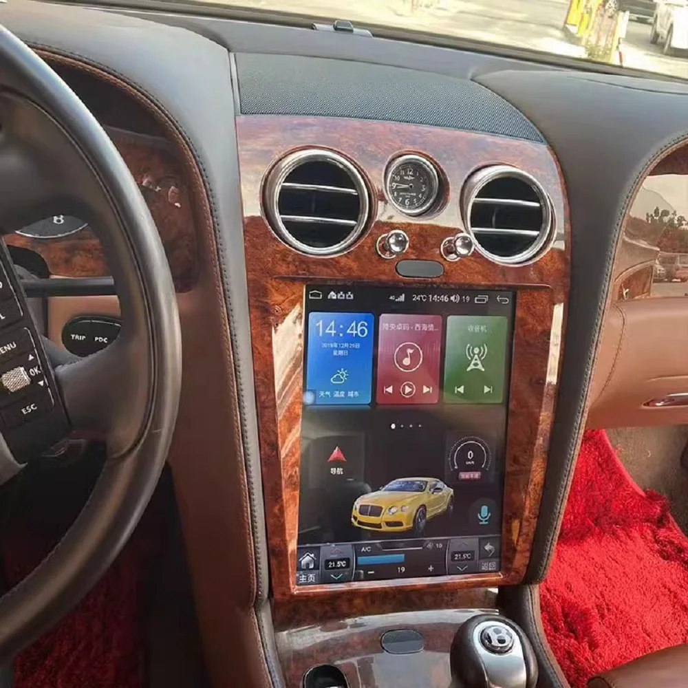 12 1 дюймовый экран Qualcomm Android Автомобильный плеер IPS головное устройство для Bentley