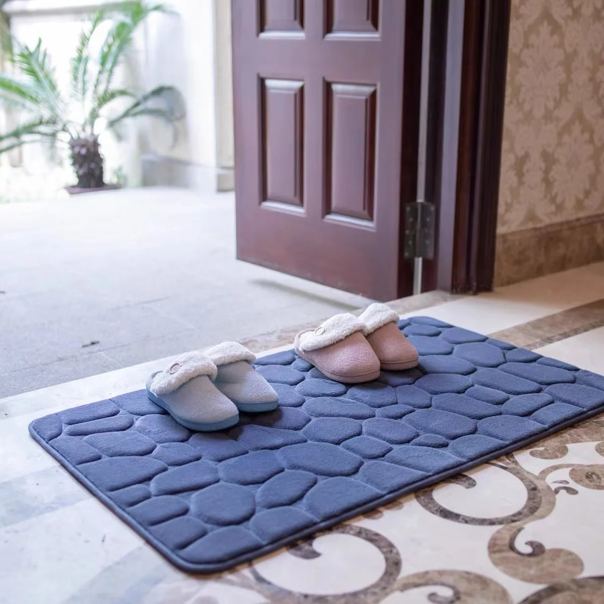 

Коврик для подножки входной двери, домашний Коврик для пола, нескользящий коврик для ванной, впитывающий грязеотталкивающий напольный ковр...