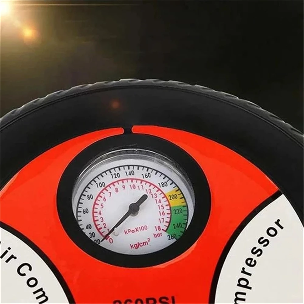 

Tire Inflator Car Air Pump For Inflating Tires 3 Nozzle Adapters Accessories