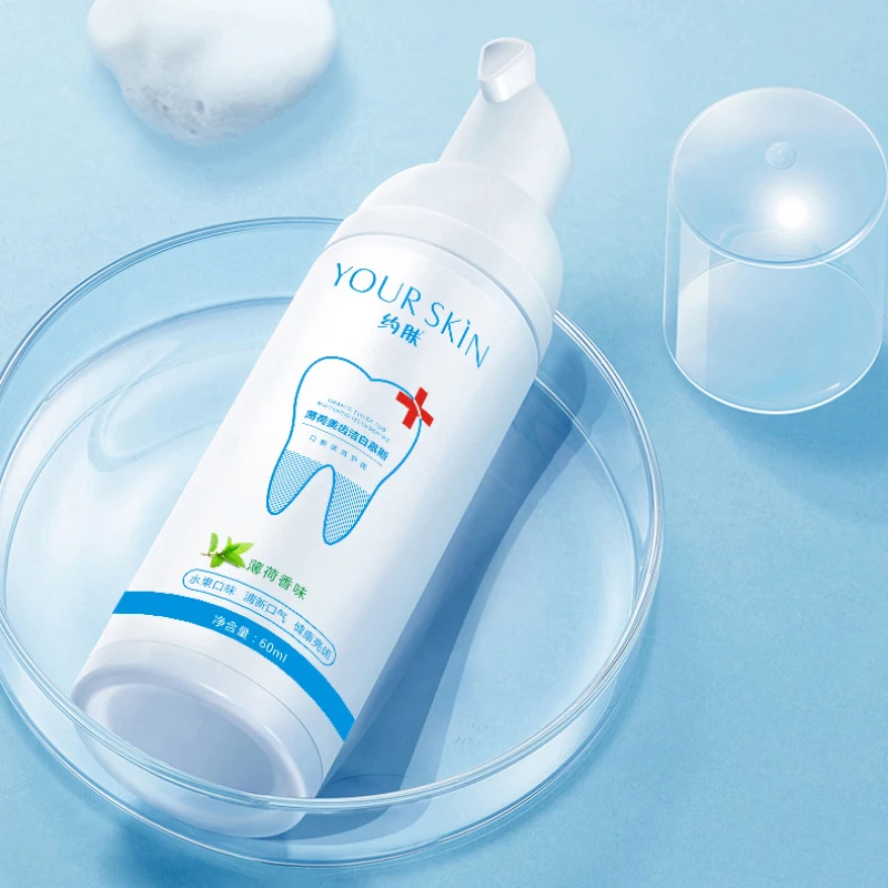 Горячая пена для отбеливания зубов с пастой для зубов, содержащей пищевую соду, для чистки зубов, свежести и блеска полости рта, удаляющая зубной налет и пятна.