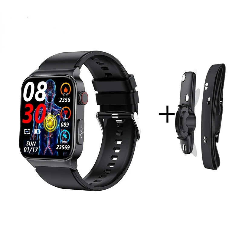 

2023 E500 ECG+PPG SmartWatch Blood Glucose Blood Oxygen Heart Rate Monitoring Multiple Sport Call Reminder Smartwatch for Xiaomi