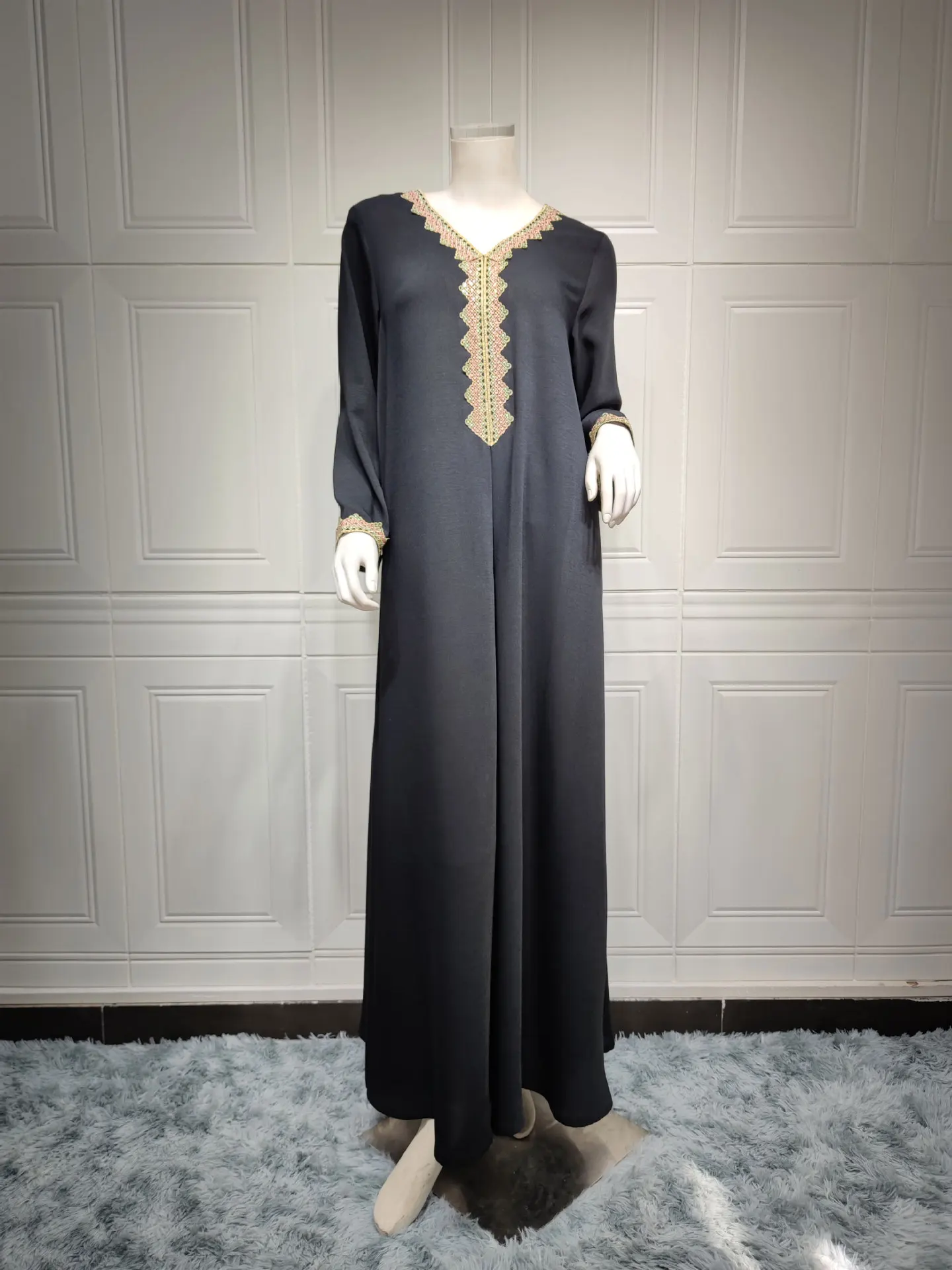 Eid Abayas for Women Turkish Dresses Jalabiya Muslim Dress Arabic Moroccan Kaftan Robe Musulmane Longue Elegant Islamic Clothing