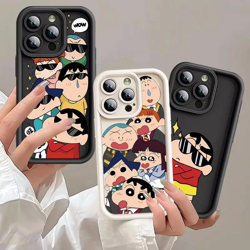 Чехол S-ShinChan C-Crayon для телефона Xiaomi Redmi 12 12C 13C 5G 13 4G A1 A2 Plus A3 Poco X3 NFC Pro C50 C51 C61