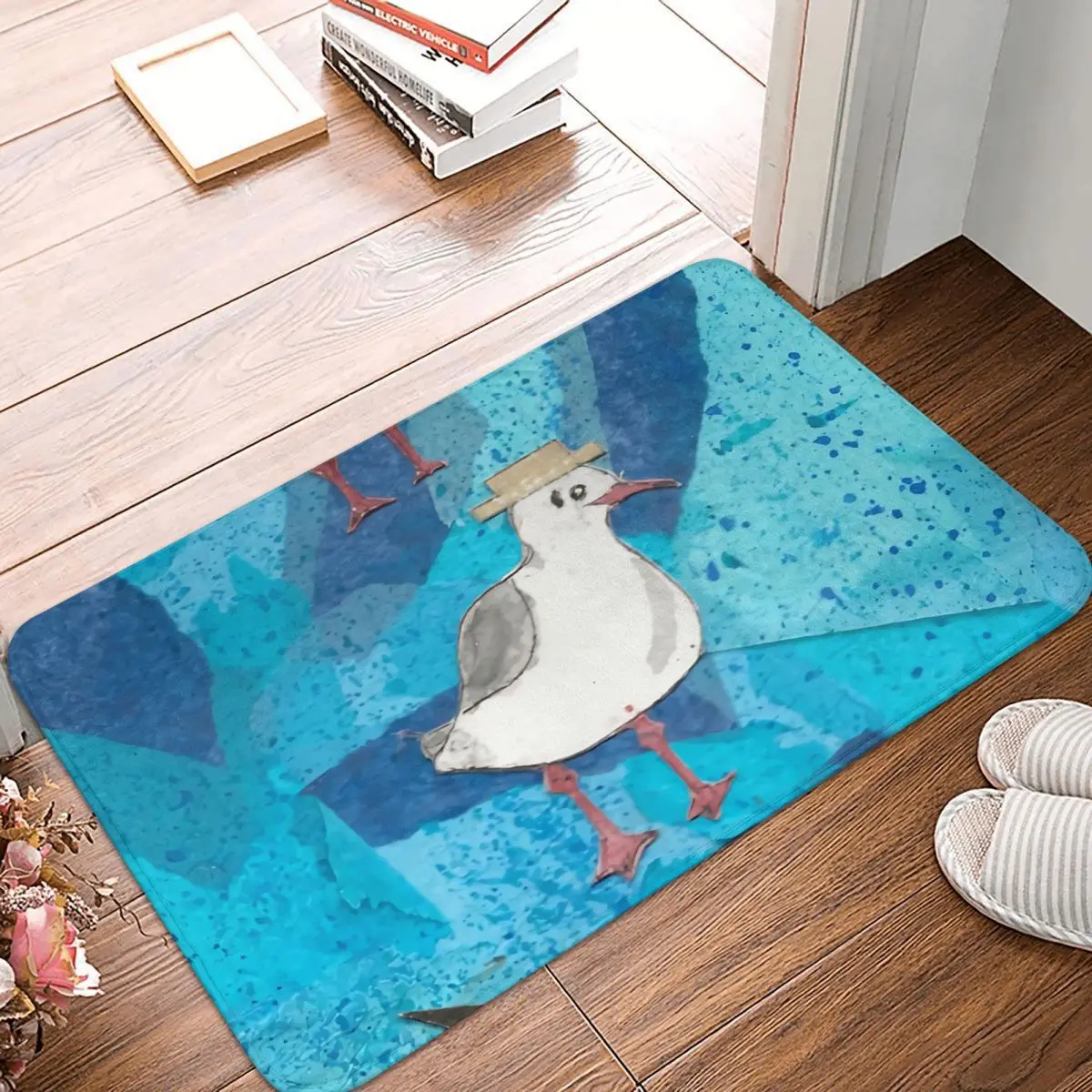 

Seagull Bathroom Non-Slip Carpet Three Gulls Living Room Mat Welcome Doormat Home Decoration Rug
