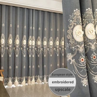 european style curtains living room bedroom finished luxury atmosphere floor to ceiling embossed embroidered jacquard