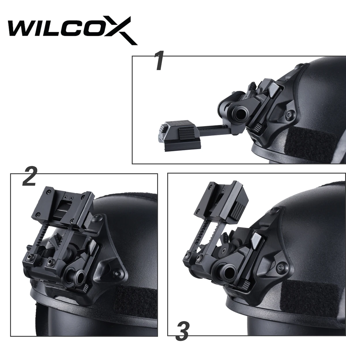 Фото Wilcox Metal L4 G24 L4G24 Крепление NVG JARM Тактический шлем Адаптер для ваз Кожух Бинокулярный мост Обувь «ласточкин хвост» Охота Крепление NVG №2
