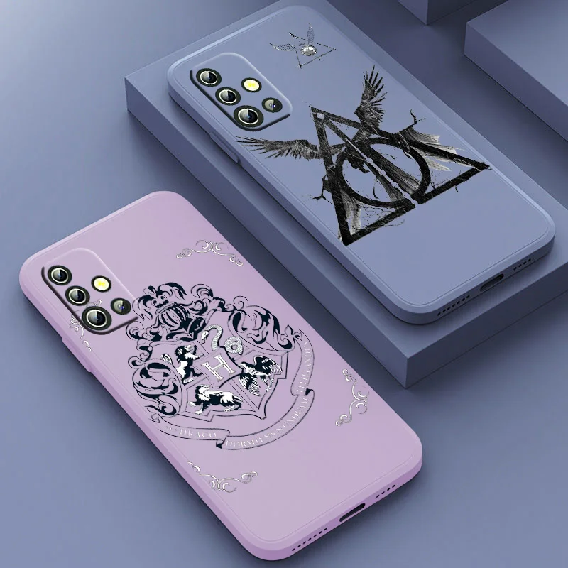 

Cool Harry potter Phone Case For Samsung Galaxy A14 A13 A12 A31 A91 A81 A71 A51 A11 Core Lite Liquid Rope Cover