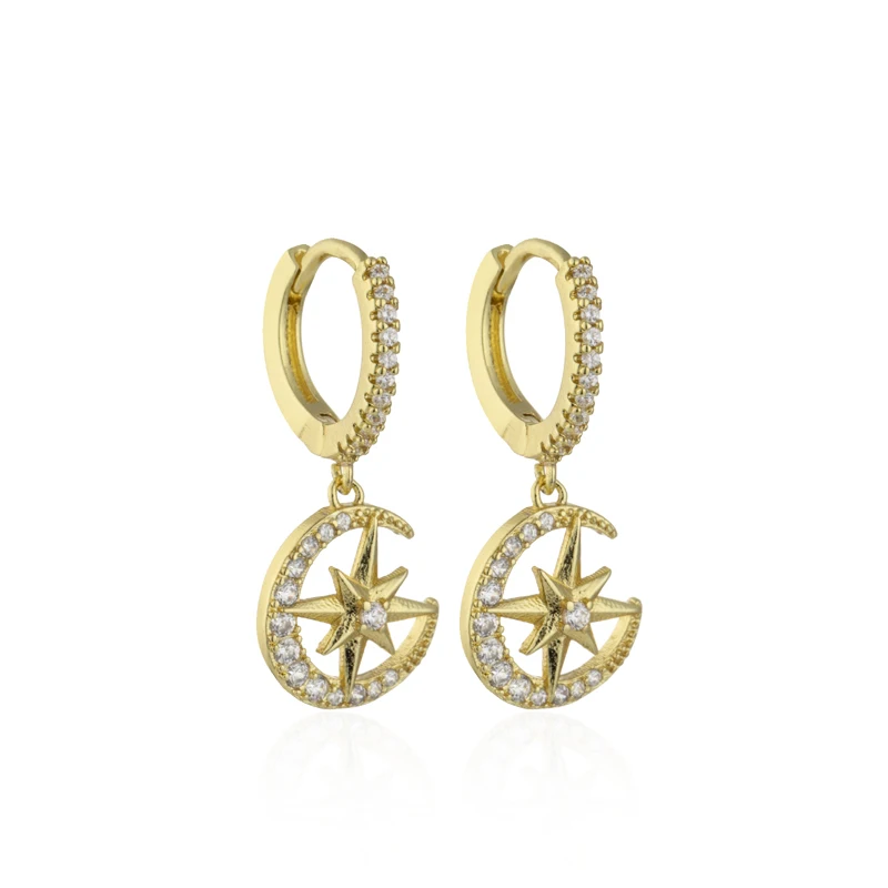 

SIPENGJEL Fashion Cubic Zircon Geometric Animel Ear Cuff Earrings Korean Style Gold Color Earrings for Women Man Jewelry Gift