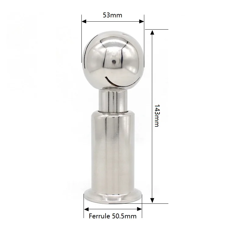 

1,5 "Tri Clamp SUS304 нержавеющий вращающийся распылитель для очистки бака CIP для домашнего пивоварения