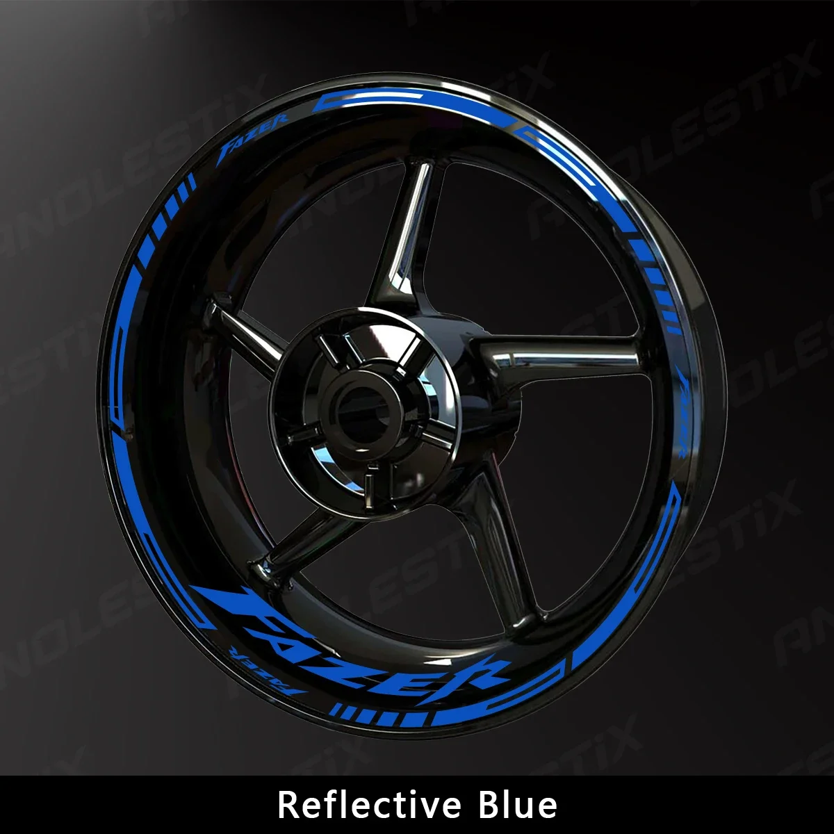 Светоотражающая наклейка AnoleStix на колеса мотоцикла, наклейка на ступицу колеса, полосатая лента для YAMAHA Fazer 2017 2018 2019 2020 2021 2022