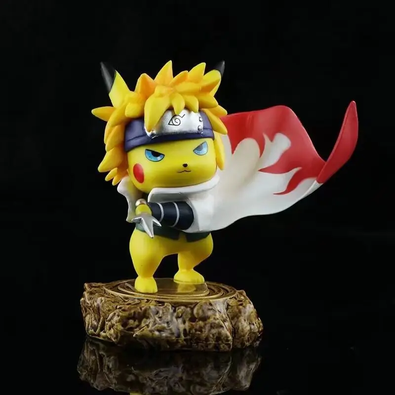 

Аниме Наруто Q версия Пикачу COS Namikaze Minato ПВХ фигурки героев игрушки модель статуя 10 см