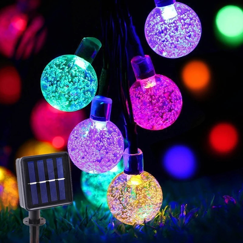 

Solar String Lights Outdoor 30/50/100 LED Solar Bubble Light Waterproof Solar Garden Festoon Led Light New Year Christmas Decor