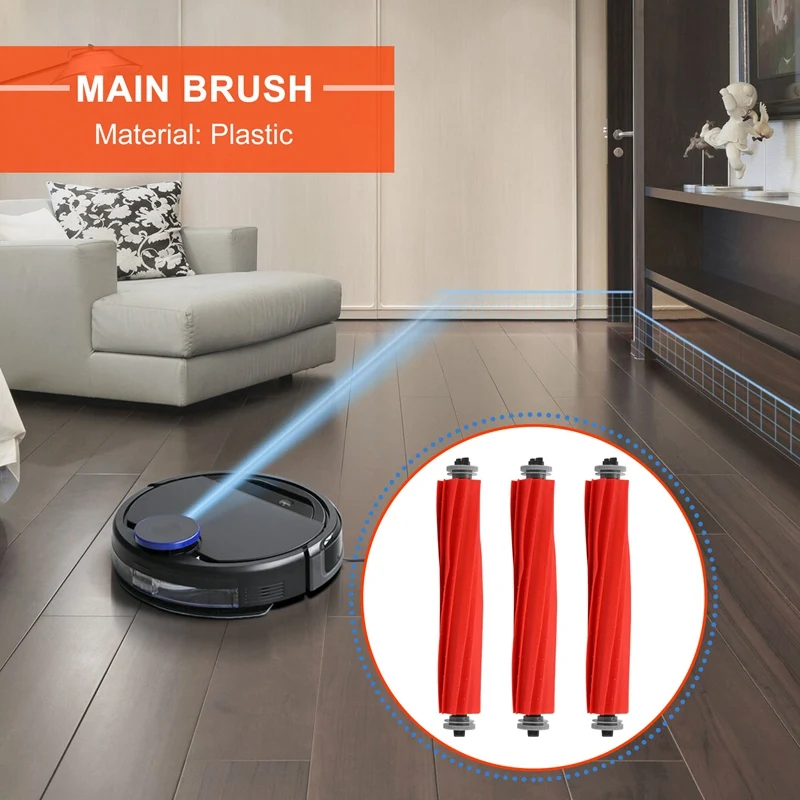 Резиновая основная роликовая щетка для пылесоса Xiaomi Roborock G10 G10S S7 S70 S75 S7max T7S Plus