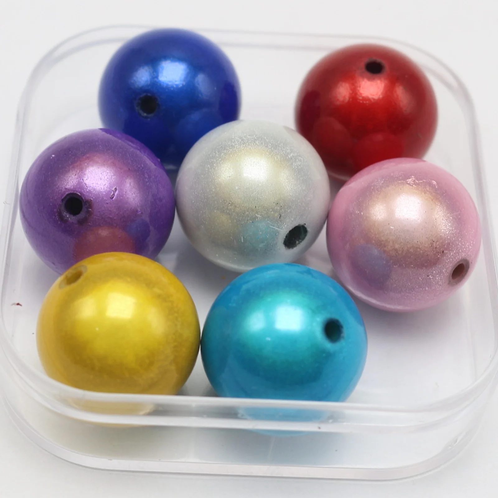 

15 Mixed Color 3D Illusion Acrylic Miracle Round beads 18mm Spacer Wonder Beads