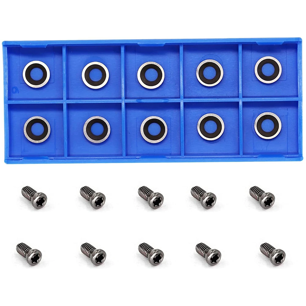 

Accessories Wood Turning Milling Cutter Carbide Inserts 10pcs Ci5 8.9mm Cutters For DIY Lathe Round Wood Turning